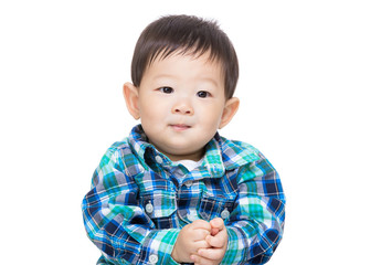 Asian baby boy isolated