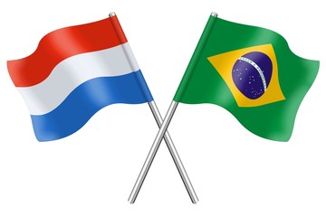 Flags: Luxembourg and Brazil