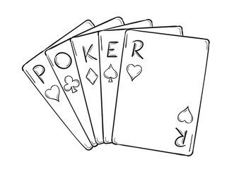 five poker cards