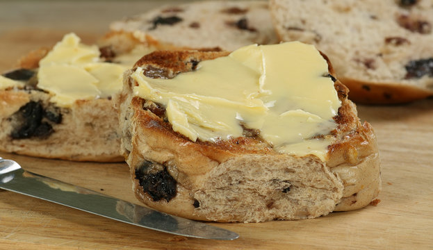 Toasted Hot Cross Bun