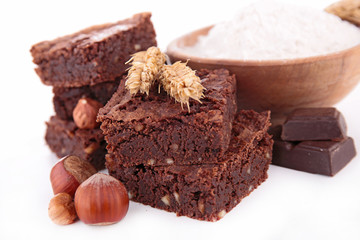 brownies and ingredients
