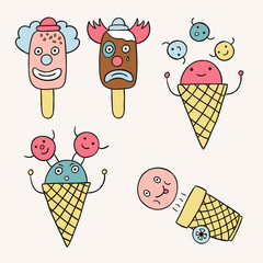 Ice cream circus set 