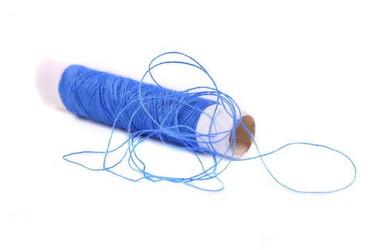 blue Sewing thread