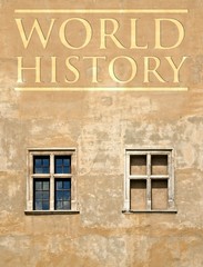 World history cover concept, antique background