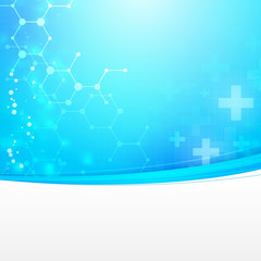 Abstract medical technology background with empty space