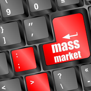 Marketing concept: computer keyboard keys with word Mass Market