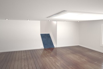 White room with stairs