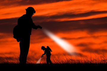 Obraz premium firefighters