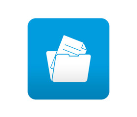 Etiqueta tipo app azul simbolo documento