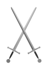 realistic 3d render of swords