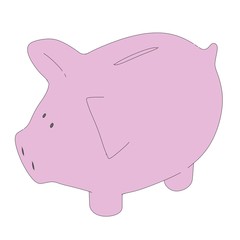 cartoon illustration of piggy bank