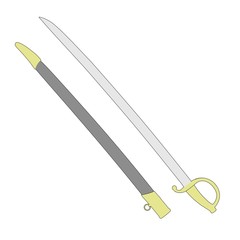 cartoon image of sword weapon - sabre