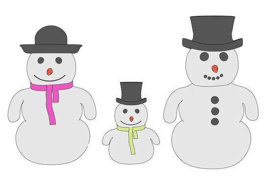 cartooon image of snowman characters