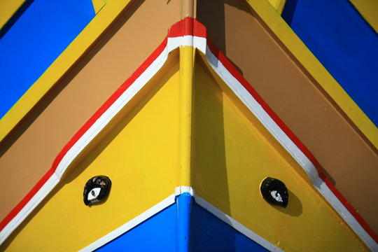 Oeil d'osiris sur un bateau &agrave; Malte