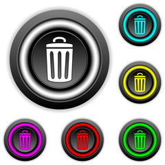 Garbage buttons set