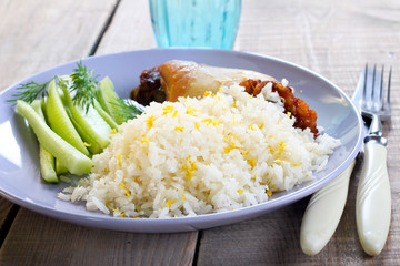 Lemon and coconut rice