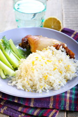 Lemon and coconut rice