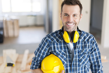 Portrait of smiling construction worker