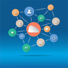Cloud Computing and Applications concept. - 63014904
