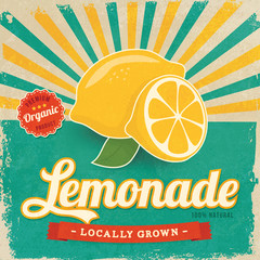 Colorful vintage Lemonade label poster vector illustration - 63014927