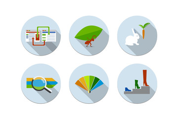 Flat design modern vector illustration icons set