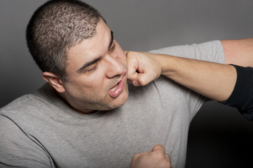 Naklejka premium punch in the face