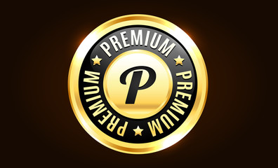 Golden Premium Quality Badge