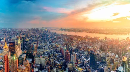 Fototapeten Colorful Sunset in New York © ManuelHurtado