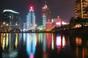 Fototapeta na wymiar Macao Casino at Night