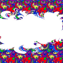 Greeting card. Flower ornament.