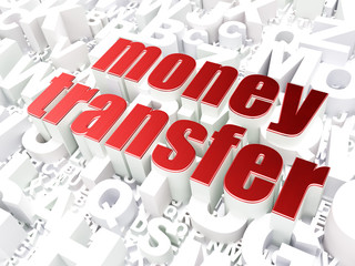 Finance concept: Money Transfer on alphabet background