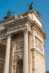 Obraz premium Arco della Pace, arco trionfale, Milano