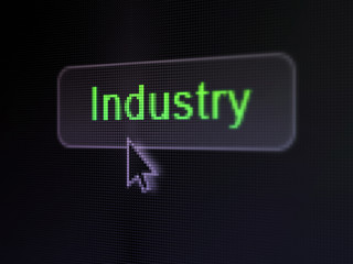 Business concept: Industry on digital button background