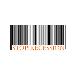 stop recession with bar code vector