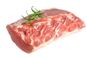 the piece of the pig's meat