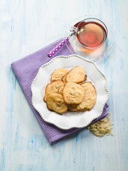 almond cookies with tea