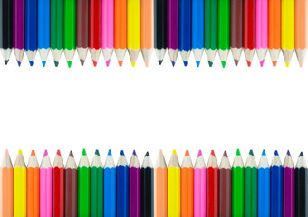 Obraz premium colorful pencil color frame border background