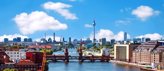 Keuken foto achterwand Berlijn luchtfoto skyline van berlijn