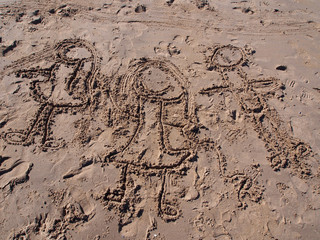 Family Picture in the sand