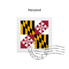 State of Maryland flag postage stamp.