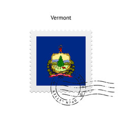 State of Vermont flag postage stamp.