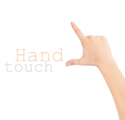 female hand on the isolated background