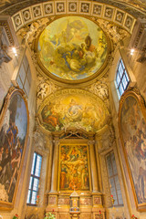 Fototapeta na wymiar Bologna - main altar of church San Michele in Bosco