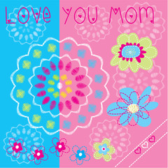 flower floral invitation card vector illustration