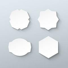 Set of paper labels in vintage style