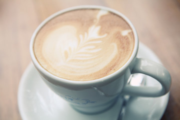 coffee on wood background
