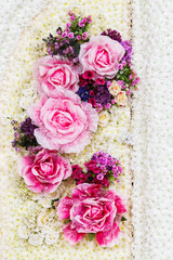 Artificial flower background