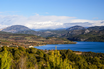 Naklejka na ściany i meble Mountain Lake in Pyrenees,Huesca,Spain