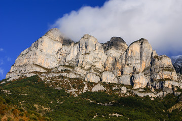 mountains in Ordesa National Park, Pyrenees, Huesca, Aragon, Spa