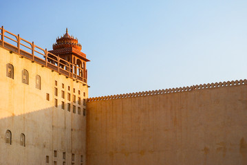 Detail of Hawa Mahal, the Palace of Winds, Jaipur.